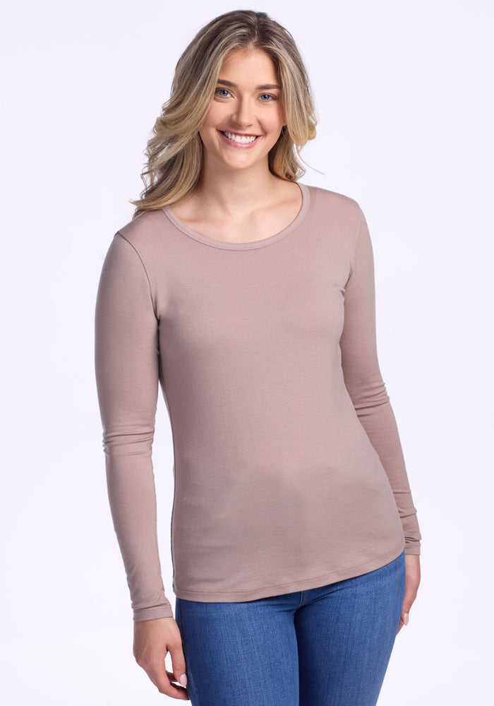 Remi Long Sleeve T-Shirt - Mocha Meringue