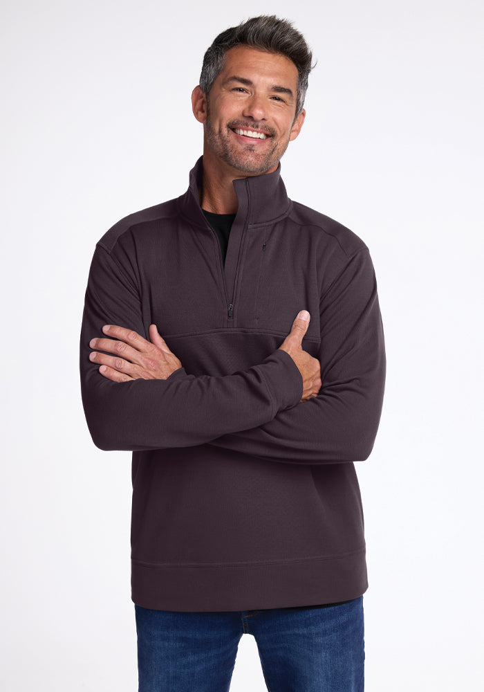 Mason 1/4 Zip • Final Sale Deals! - Chocolate Plum