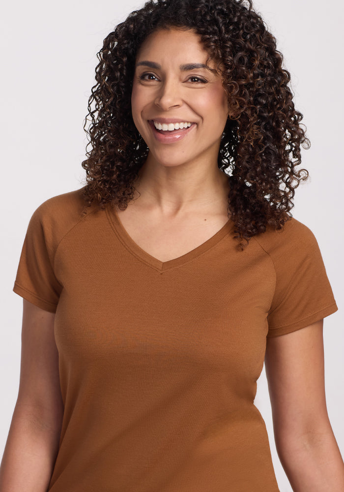 Mia V Neck • Final Sale Deals! - Sahara Dust