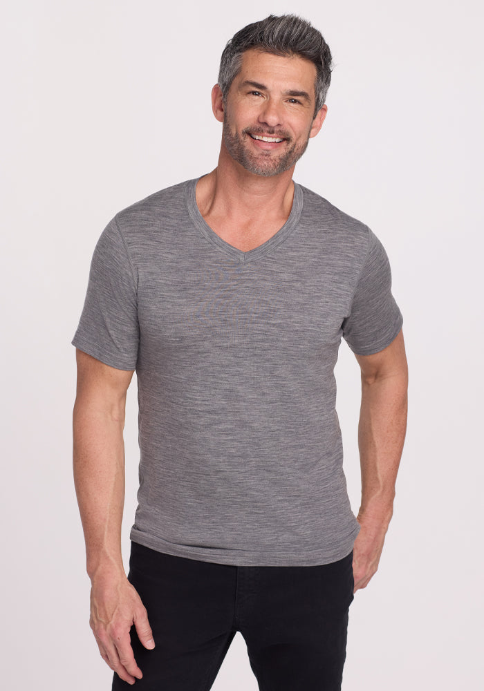 Ashton V Neck - Graphite Heather