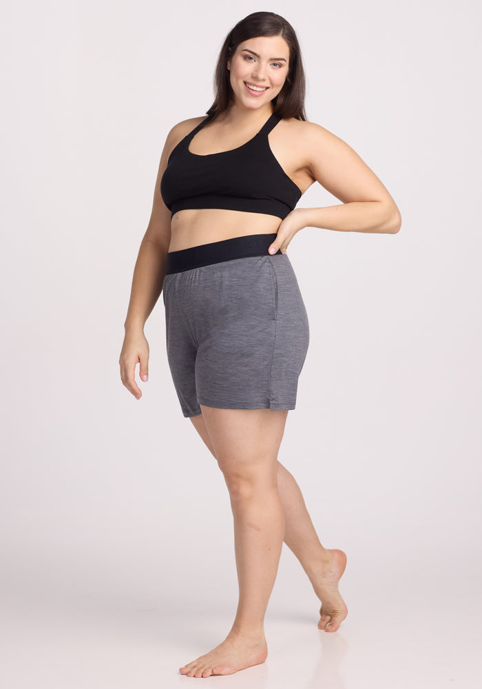 Poppy Lounge Shorts - Graphite Heather
