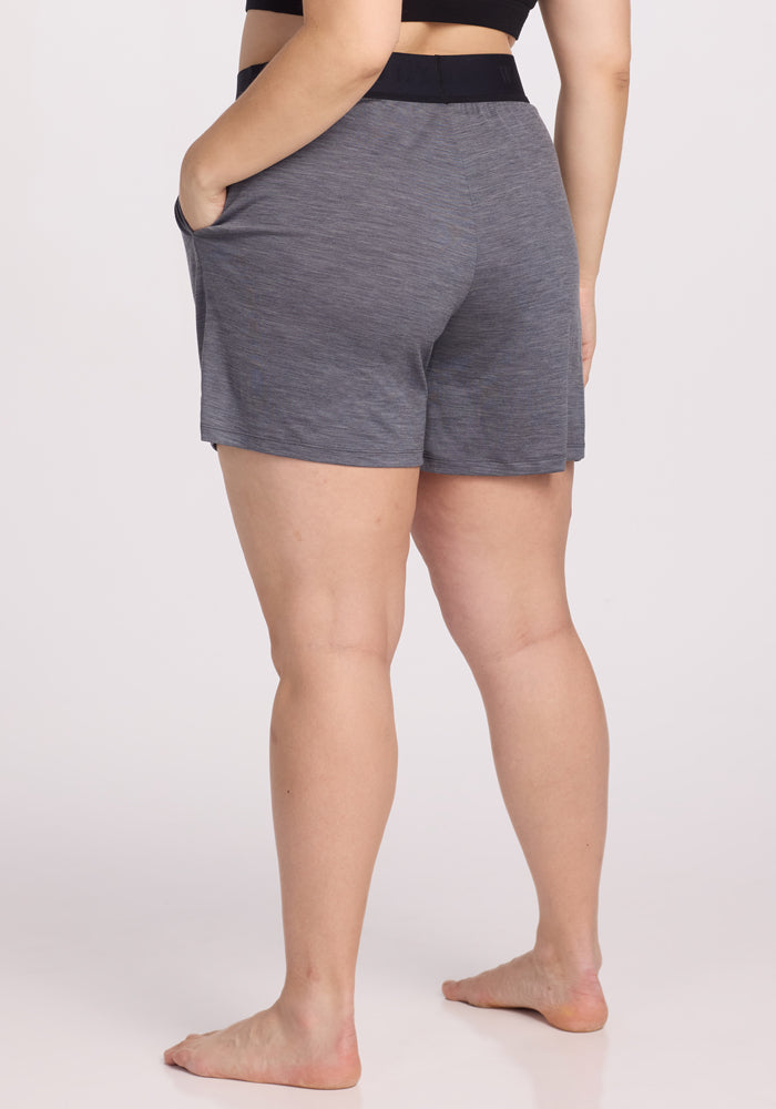 Poppy Lounge Shorts - Graphite Heather
