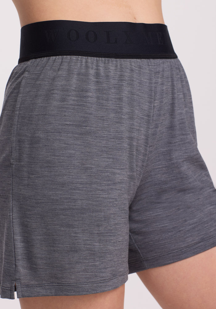 Poppy Lounge Shorts - Graphite Heather