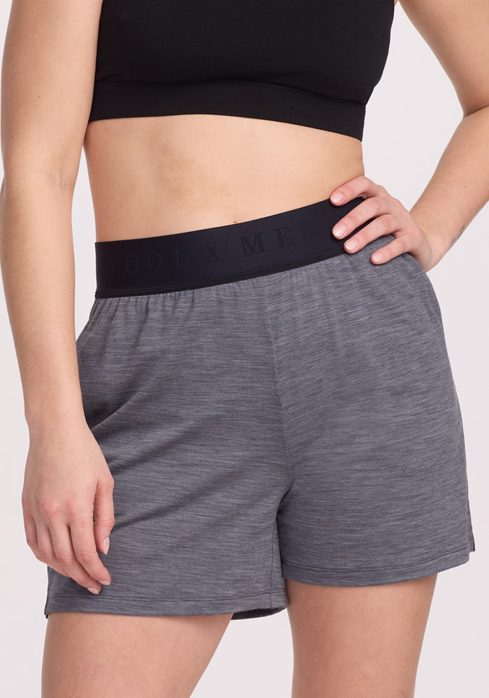 Poppy Lounge Shorts - Graphite Heather
