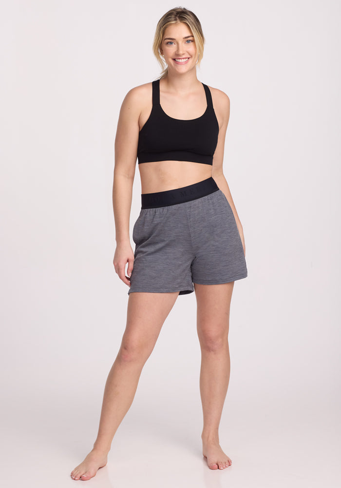 Poppy Lounge Shorts - Graphite Heather