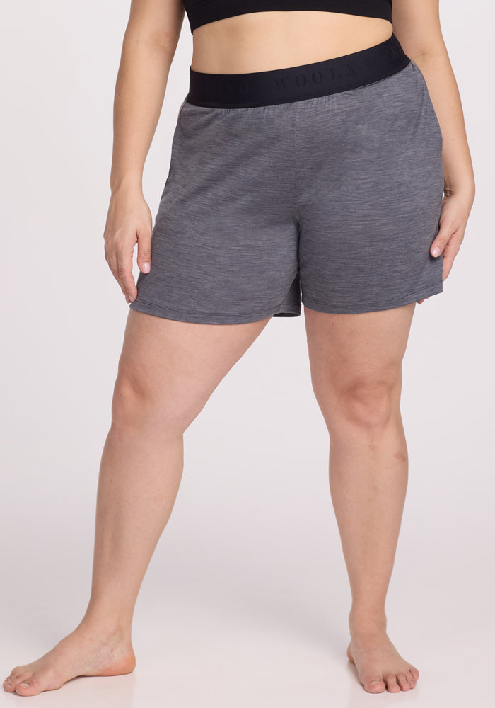 Poppy Lounge Shorts - Graphite Heather