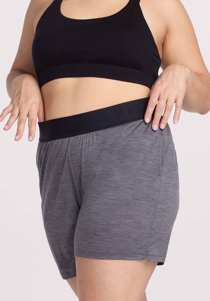 Poppy Lounge Shorts - Graphite Heather