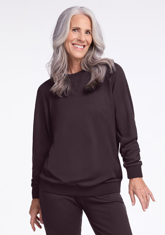 Bailey Crewneck Sweatshirt • Final Sale Deals! - Chocolate Plum